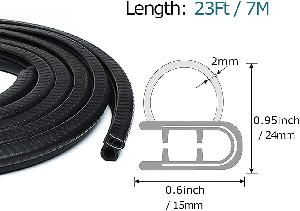 10Ft EPDM Rubber Car Door Seal Strip E2527