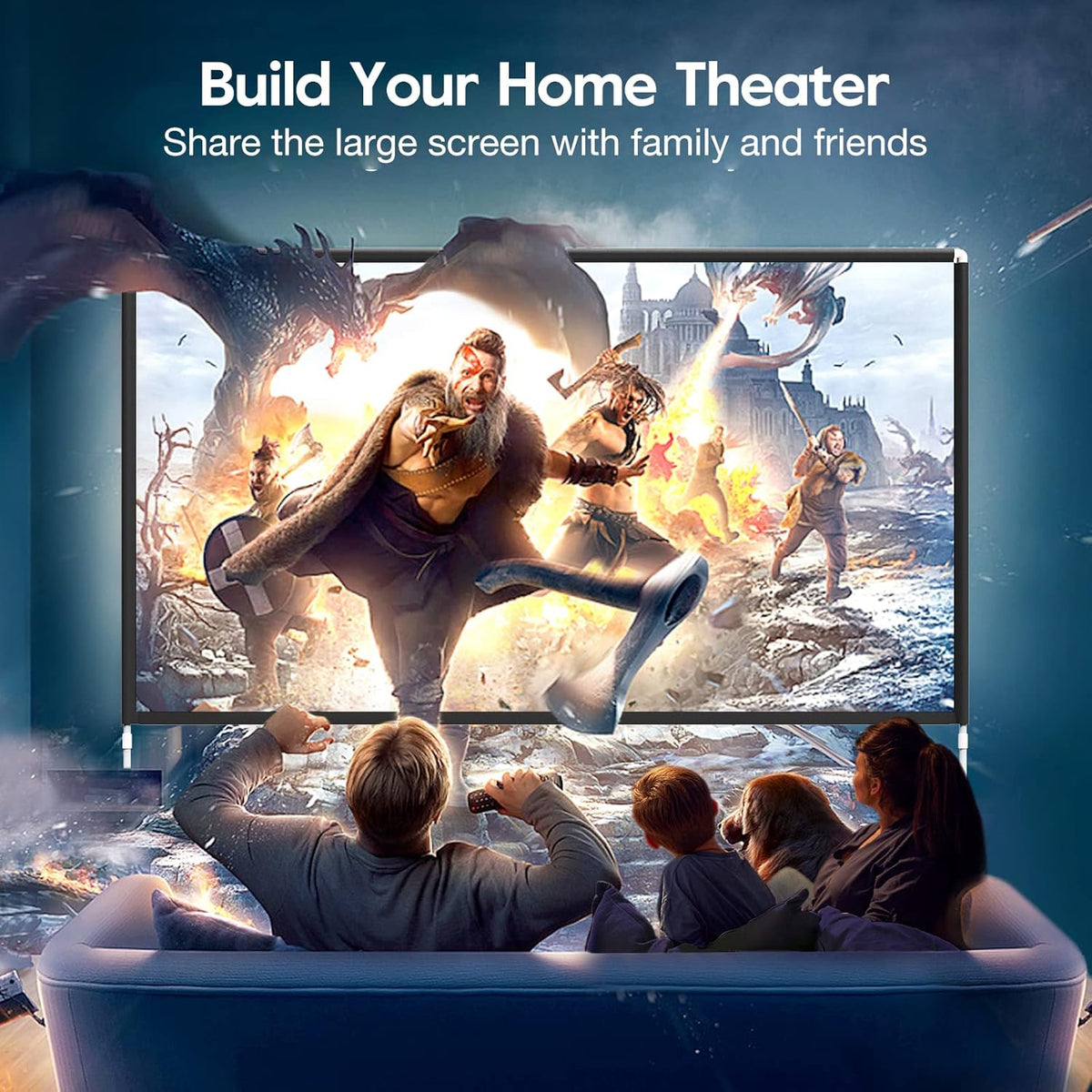 120 inch 16:9 4K Portable Projector Screen with Stand and Carry Bag S707711
