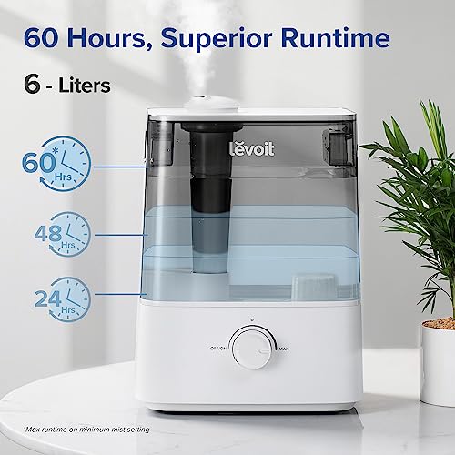 6L Smart Cool Mist Top Fill Humidifier, Gray J78206