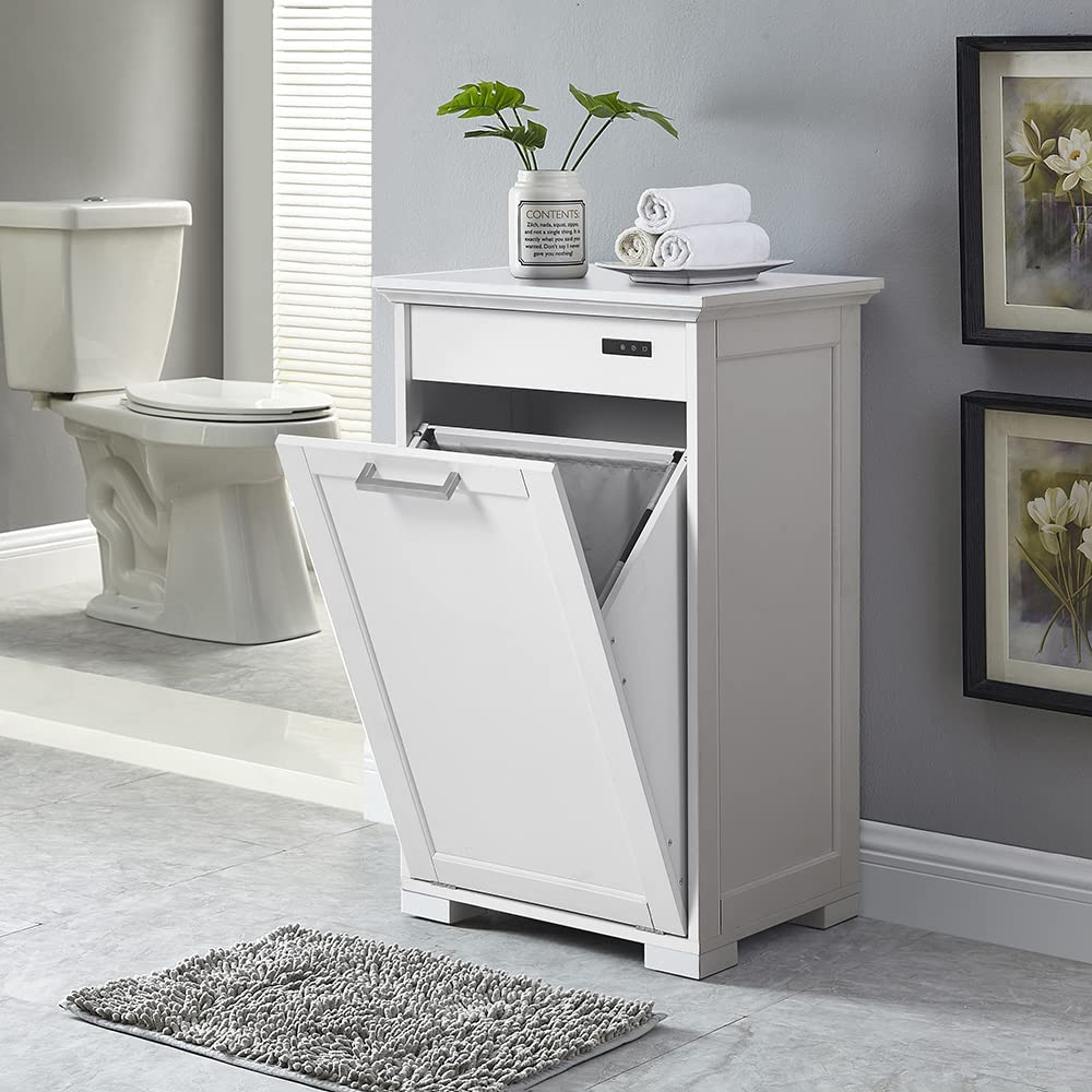 Tilt-Out Laundry Sorter Cabinet Dark Brown V937