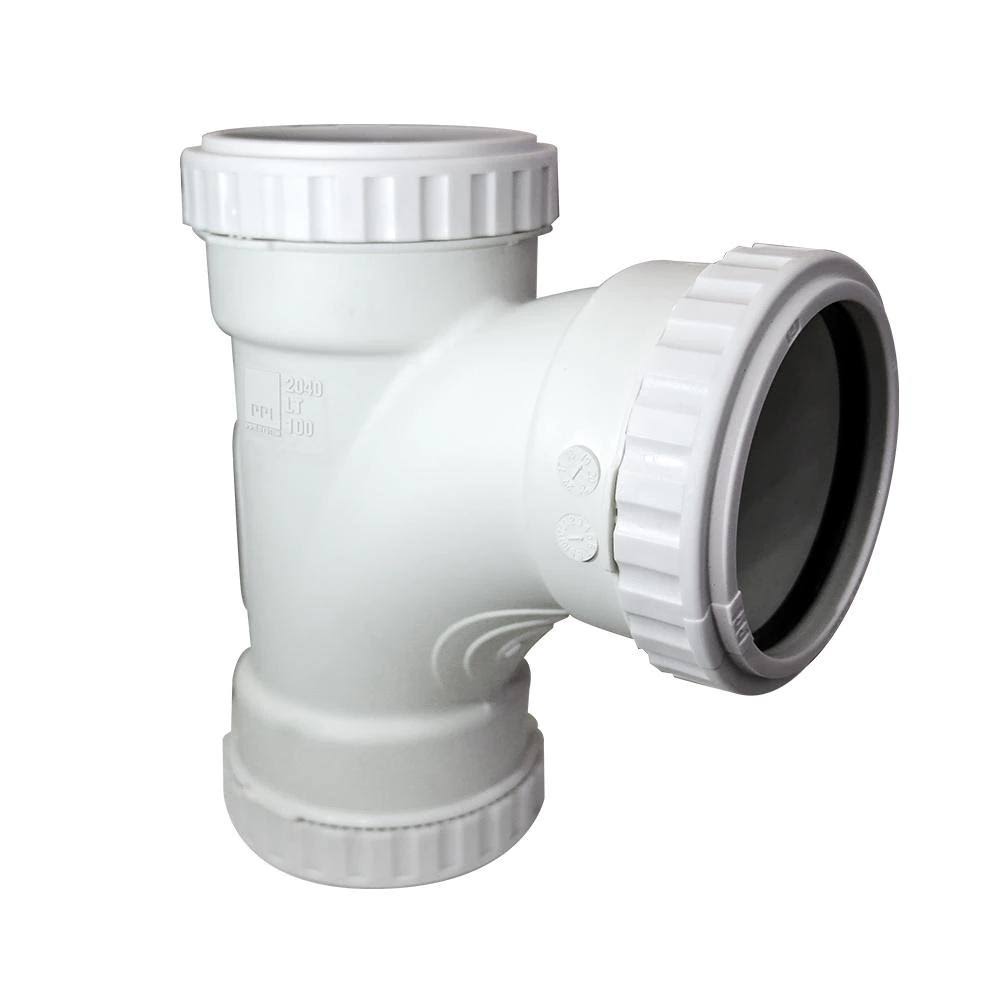4 in. Soundproof DWV Sanitary Tee Compression Fitting 4-Pack F589401