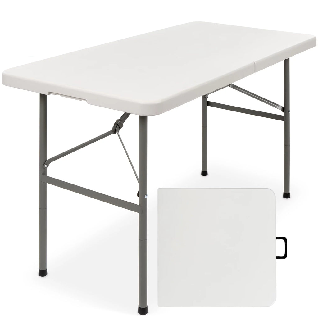 4ft White Plastic Folding Table Q81705