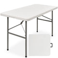 4ft White Plastic Folding Table Q81705