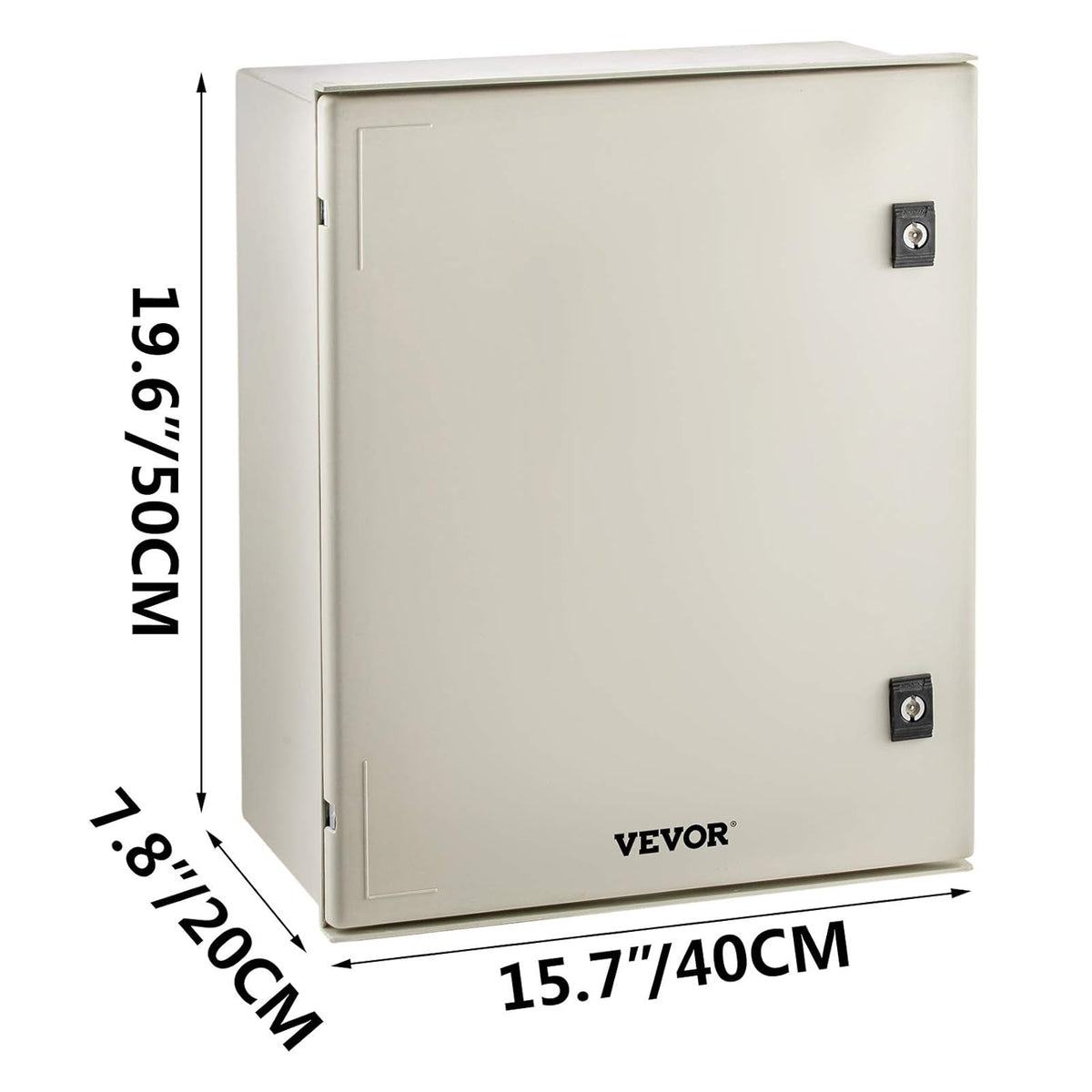 NEMA 4X Fiberglass Steel Electrical Box, 20 x 16 x 8 inches, IP66 Waterproof Hinged Junction Box P9685