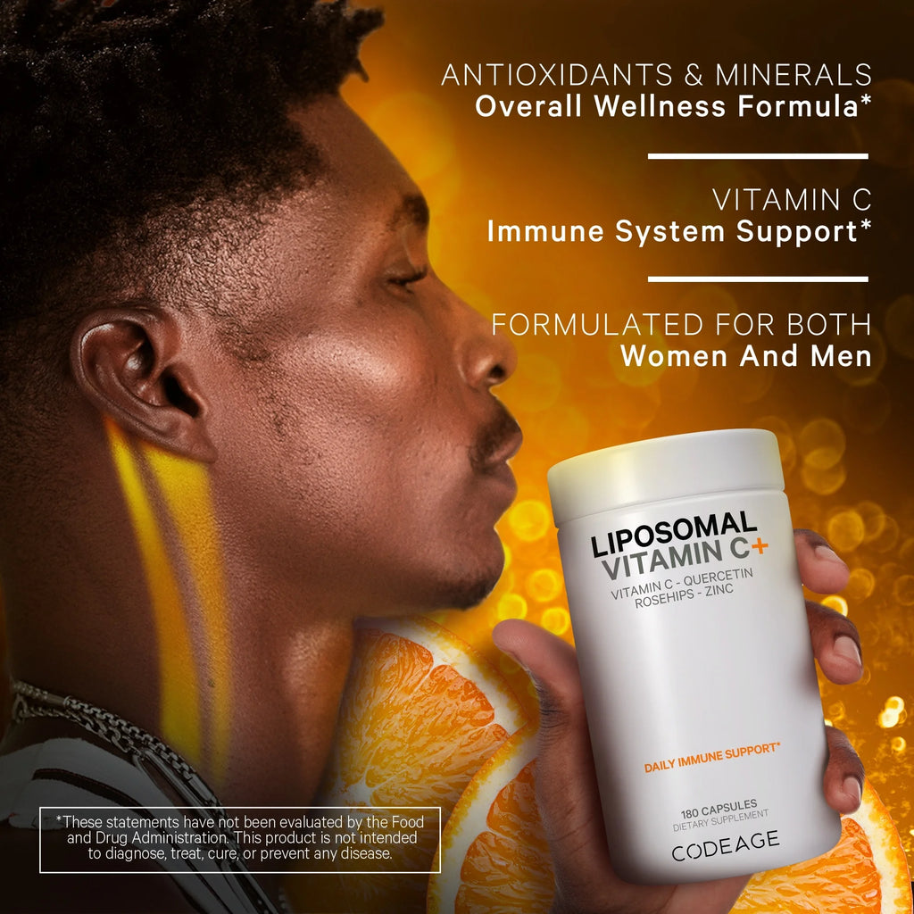 Liposomal Vitamin C 1500mg with Zinc, Elderberry, Quercetin & Rose Hips, 180 ct F594
