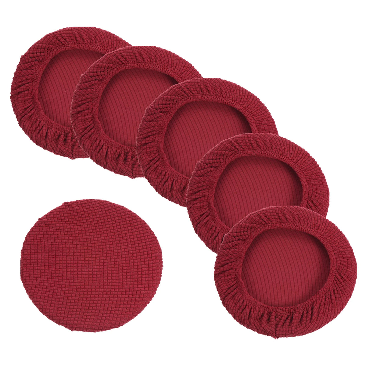 11" 6 Pack Wine Red Bar Stool Cover S433036