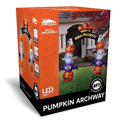 8 FT Halloween Inflatable Pumpkin Archway with LED Lights A983