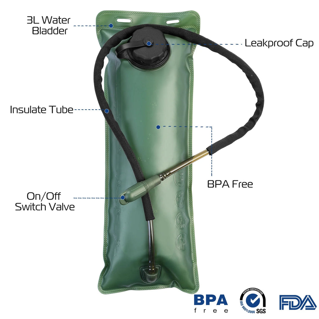 Black 3L Hydration Backpack E764