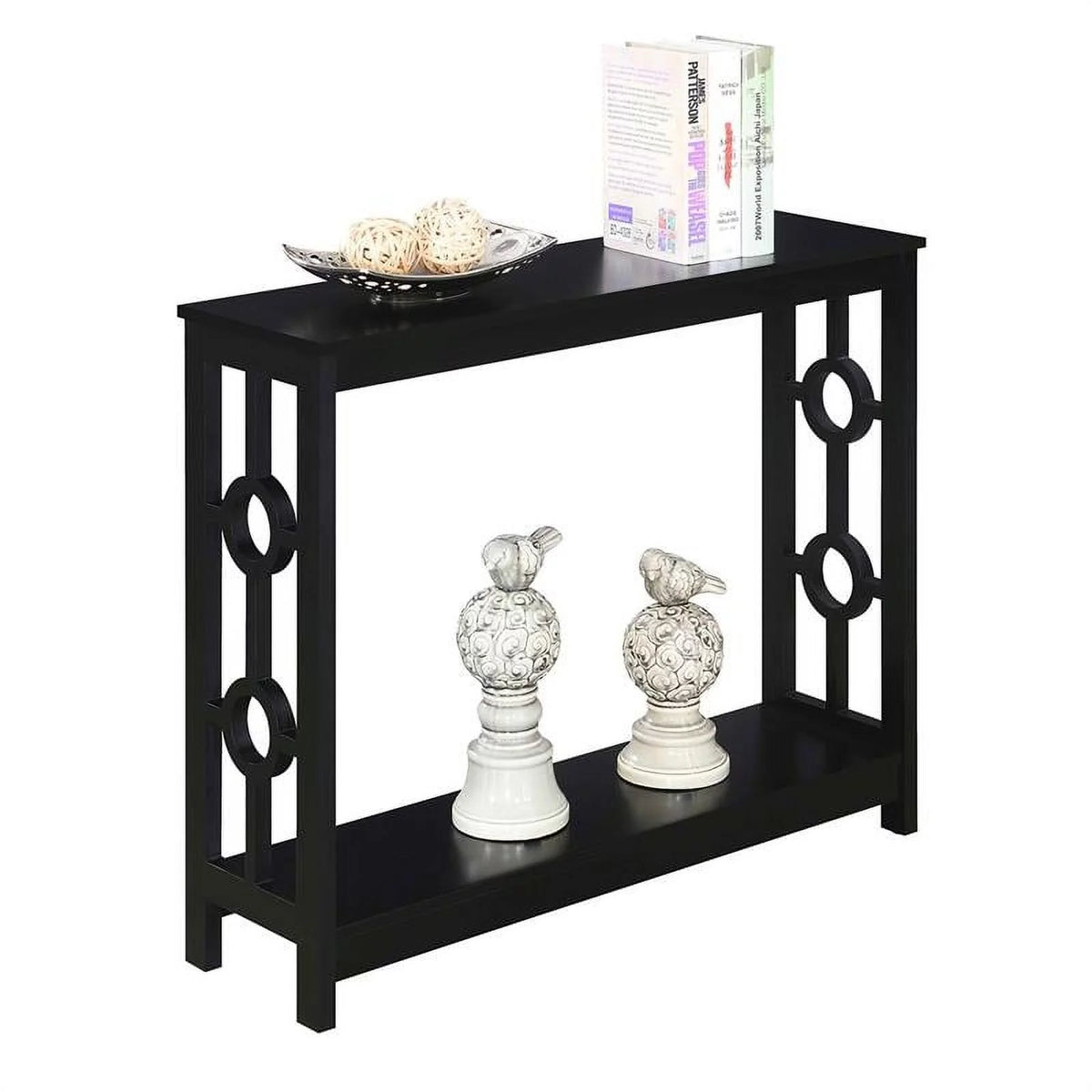 Black Wood Console Table J504