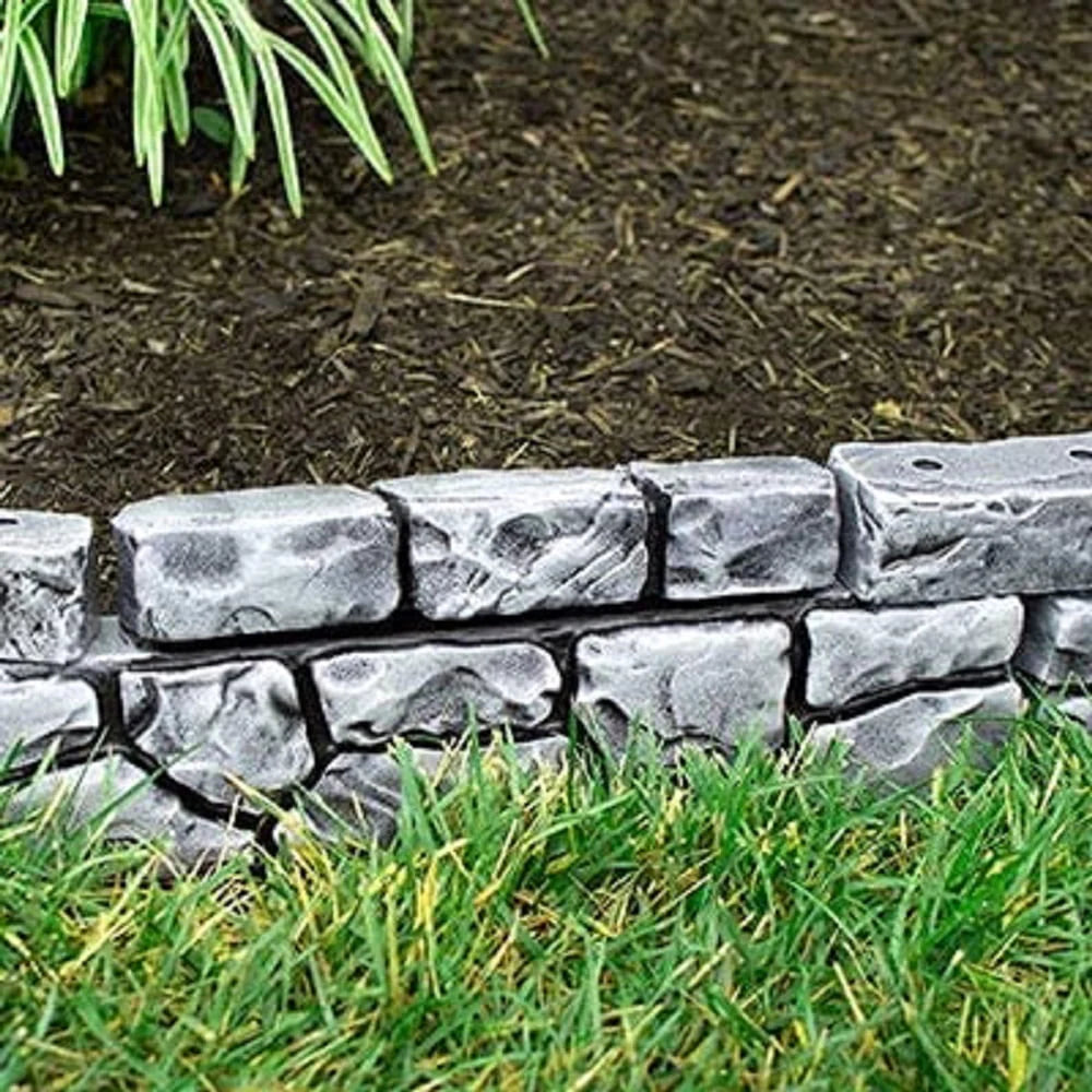 Slate Gray Plastic Garden Border Edging O181