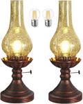 Vintage Crackled Glass Table Lamp Q900783