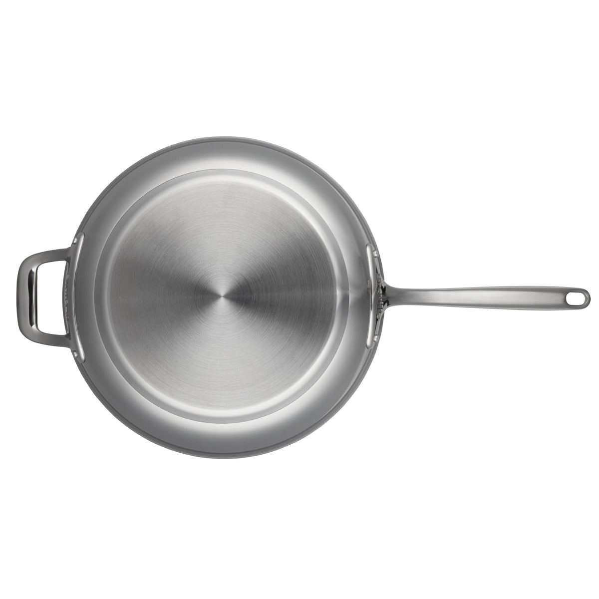 12.5x22 Clad Stainless Steel Fry Pan with Helper Handle X6888