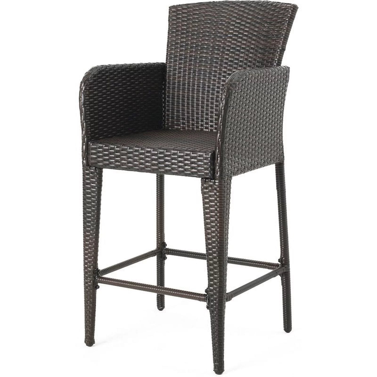 Multi Brown Wicker Barstool Set of 2 S477894