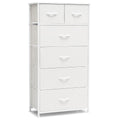 White 6 Drawer Wood Dresser C262