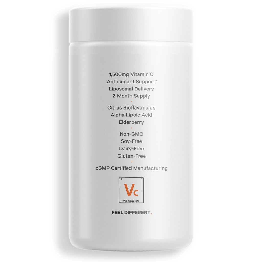 Liposomal Vitamin C 1500mg with Zinc, Elderberry, Quercetin & Rose Hips, 180 ct F594