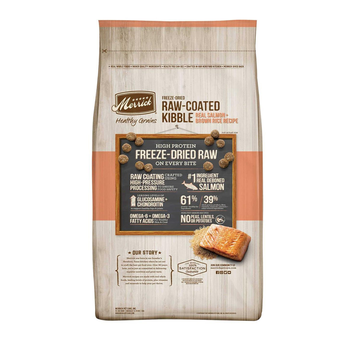 Healthy Grains Freeze Dried Raw Coated Dry Dog Food Brown Rice Recipe W619
