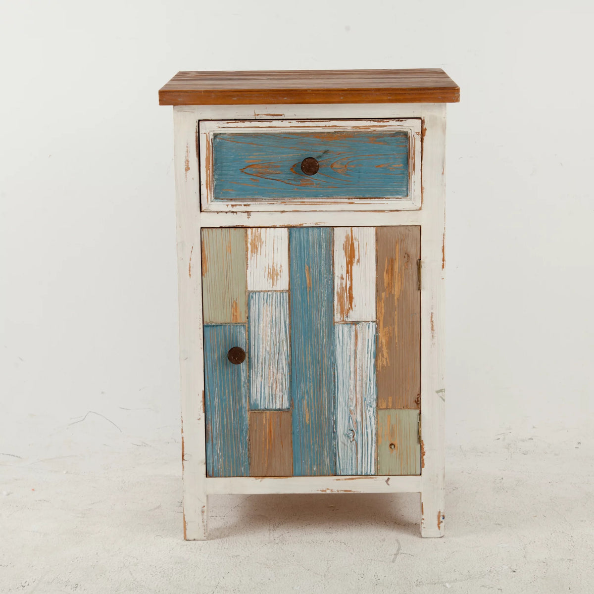 Rustic Multi-Color Small Console Cabinet F2877