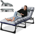 Folding Camping Cot with Cushion & Pillow H46537