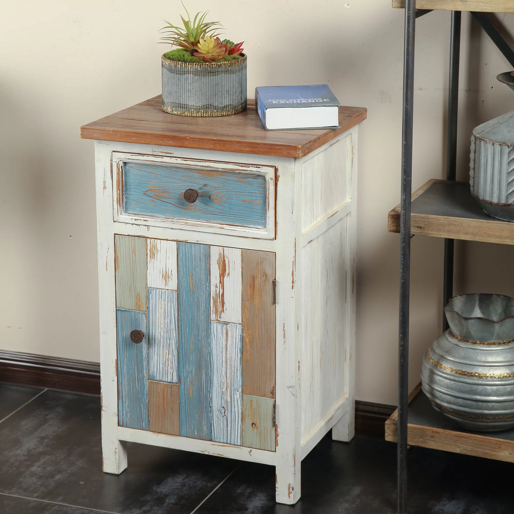 Rustic Multi-Color Small Console Cabinet F2877