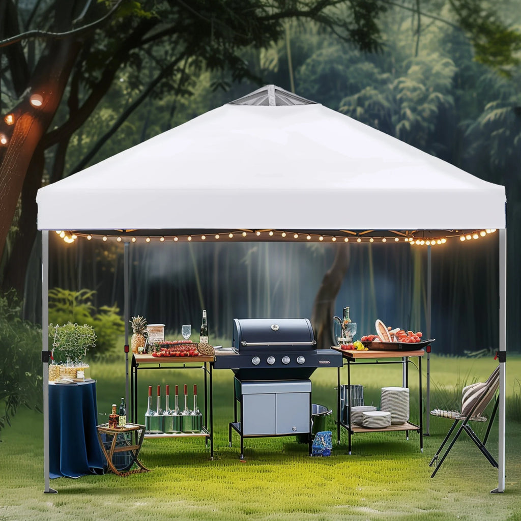 10'x 10' Pop up Canopy Tent with Roller Bag, Blue N473