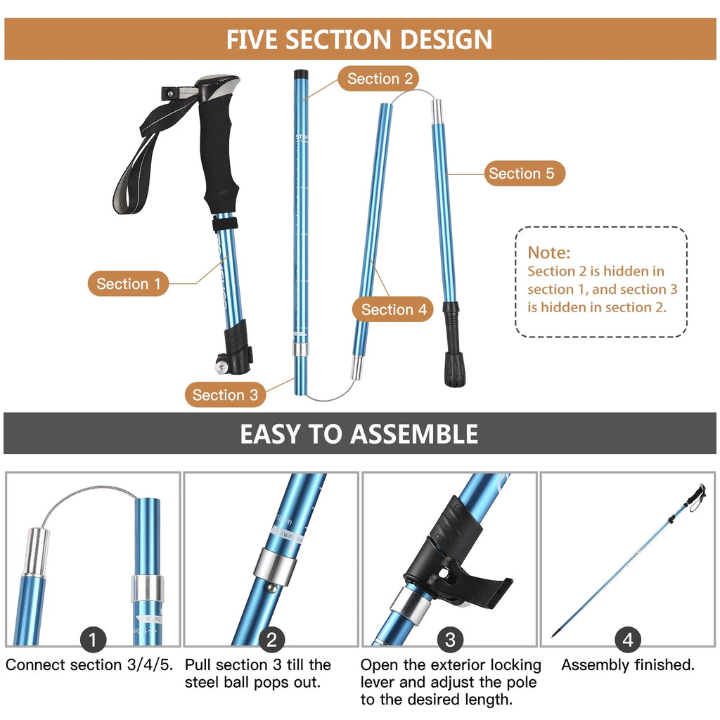 Blue Adjustable Trekking Pole G13350