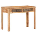 Reclaimed Wood Writing Desk with 2 Storage Drawers E338