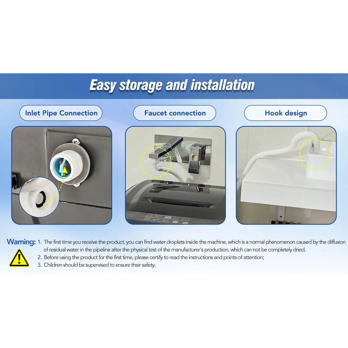 Portable Automatic Washing Machine 8 Water Levels 10 Programs W5645