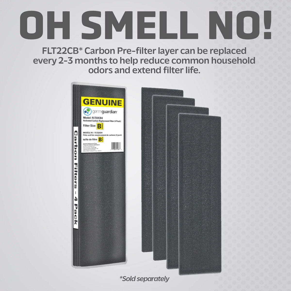 True HEPA Replacement Filter for Air Purifiers, 2 Pack G485