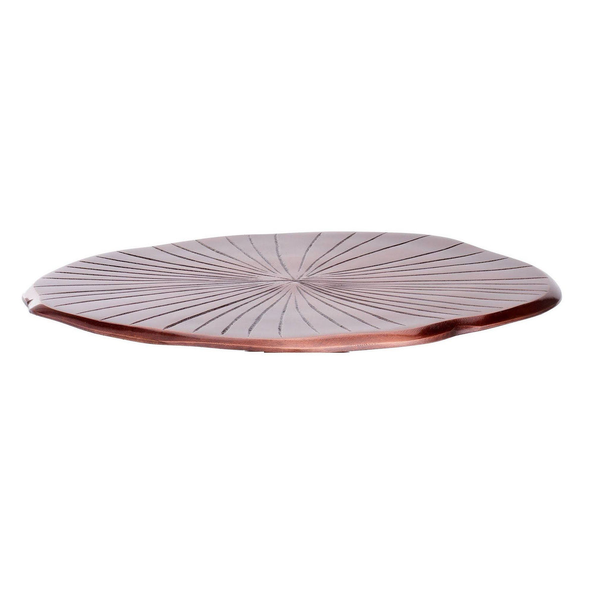 Antique Copper Lily Pad Cake Stand U813377