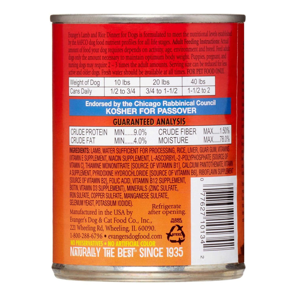 Lamb and Rice Canned Dog Food S174