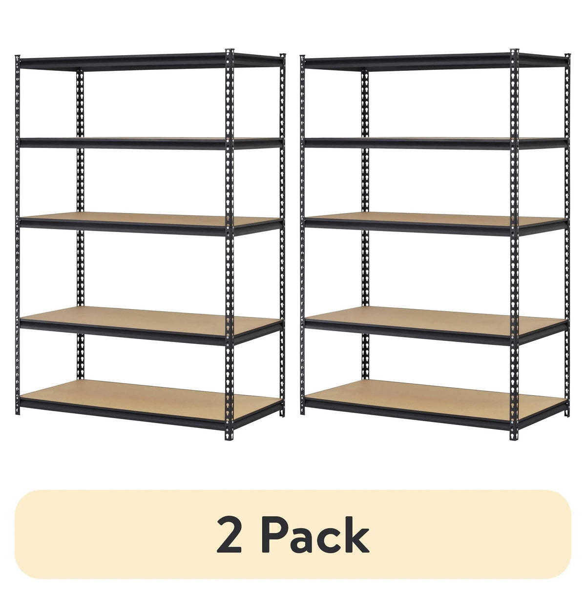 5-Tier Steel Shelving, 4,000 lbs. Total Capacity, Black P93968
