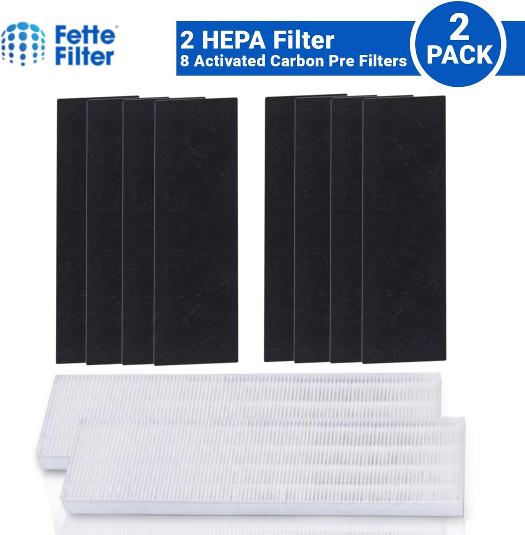 2 Hepa Filters & 8 Carbon Pre Filters Pack of 2 A4083