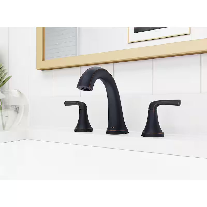 8 in. Widespread Double Handle Bathroom Faucet in Tuscan Bronze T990