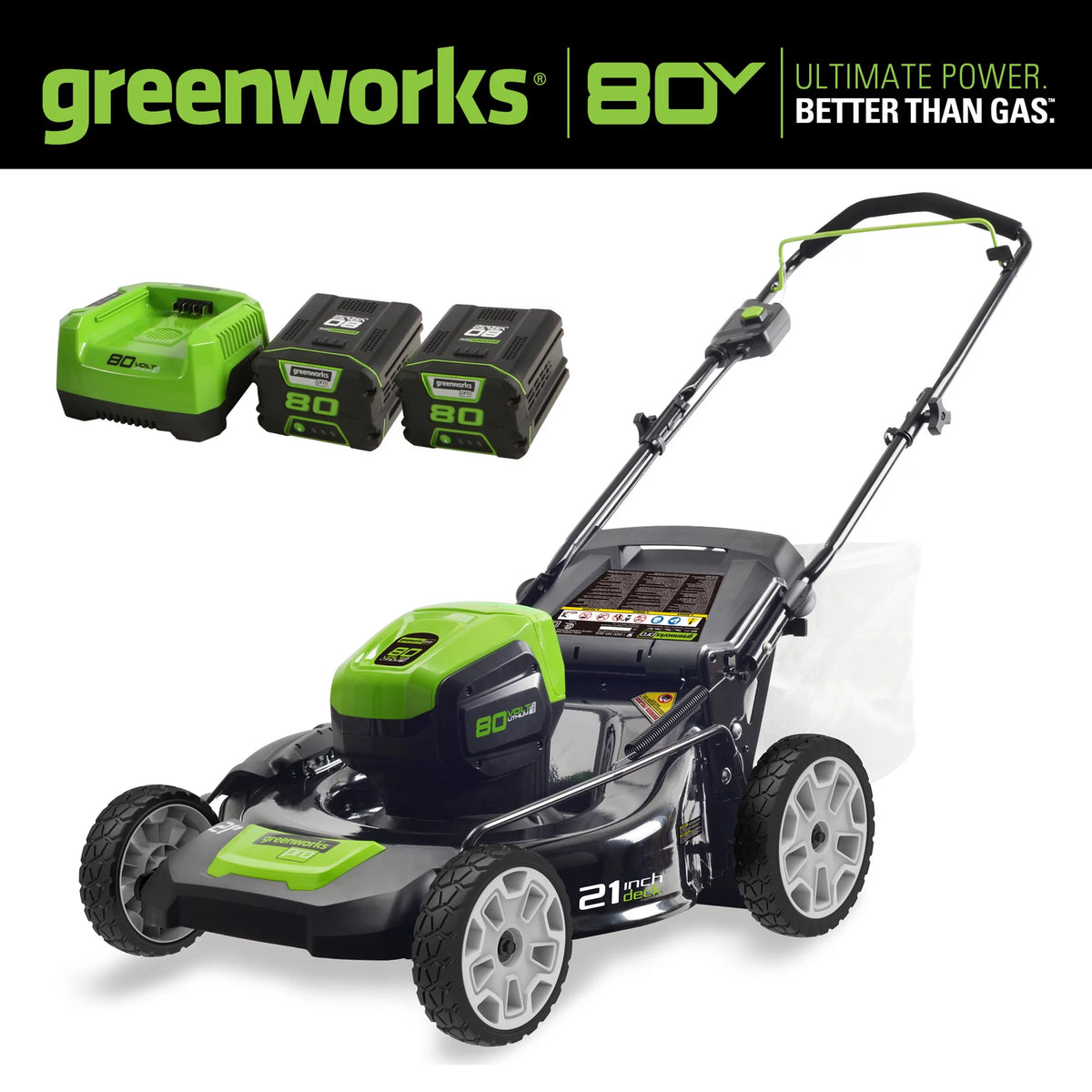 80V 21 Battery Powered Push Walk-Behind Mower X3357