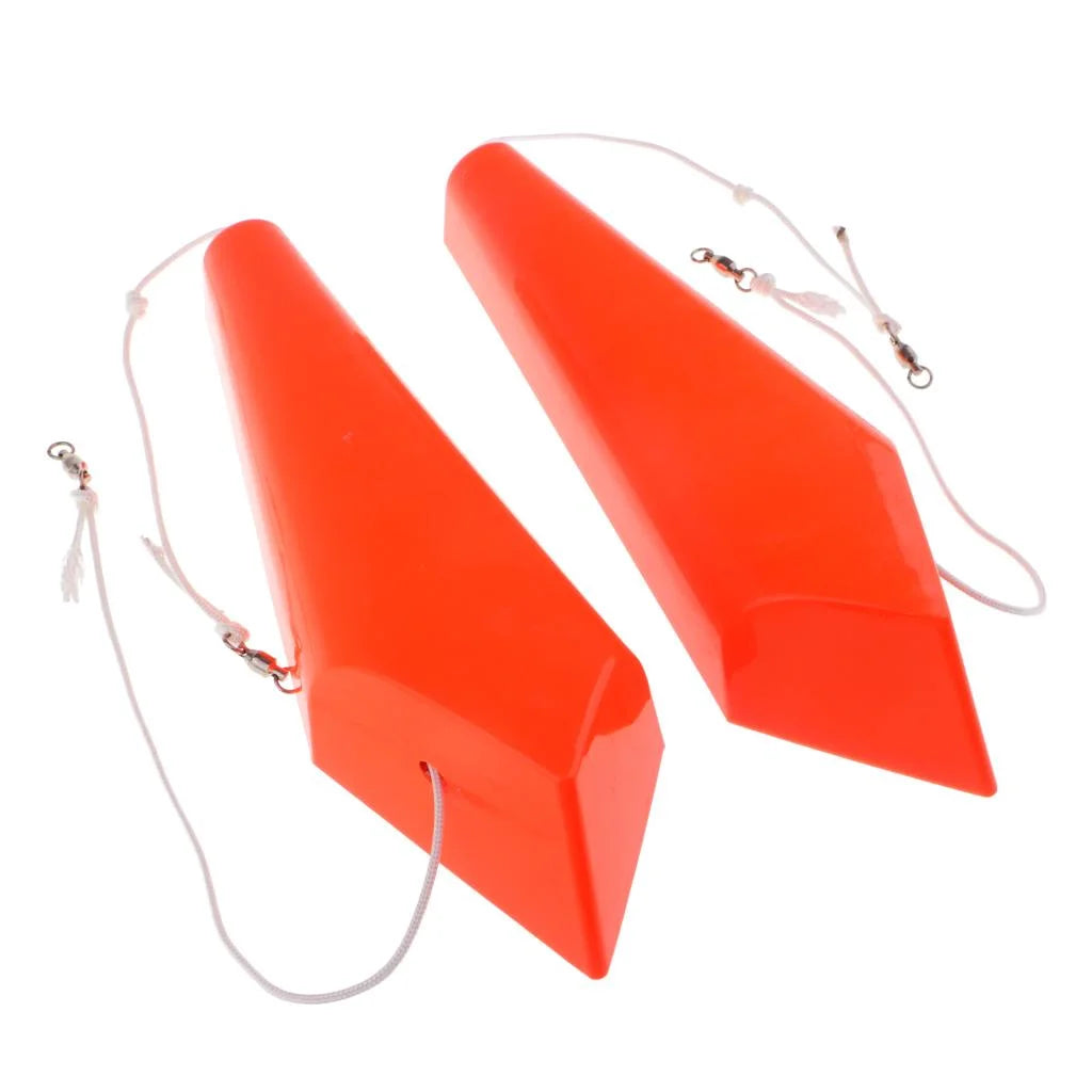 1 Pair Splashing Float Trolling Board Planer Fishing Slippers N69209