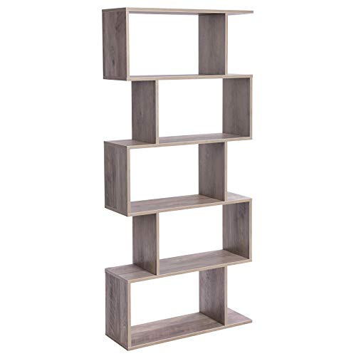 Ebony Black 5-Tier Bookshelf Q8446