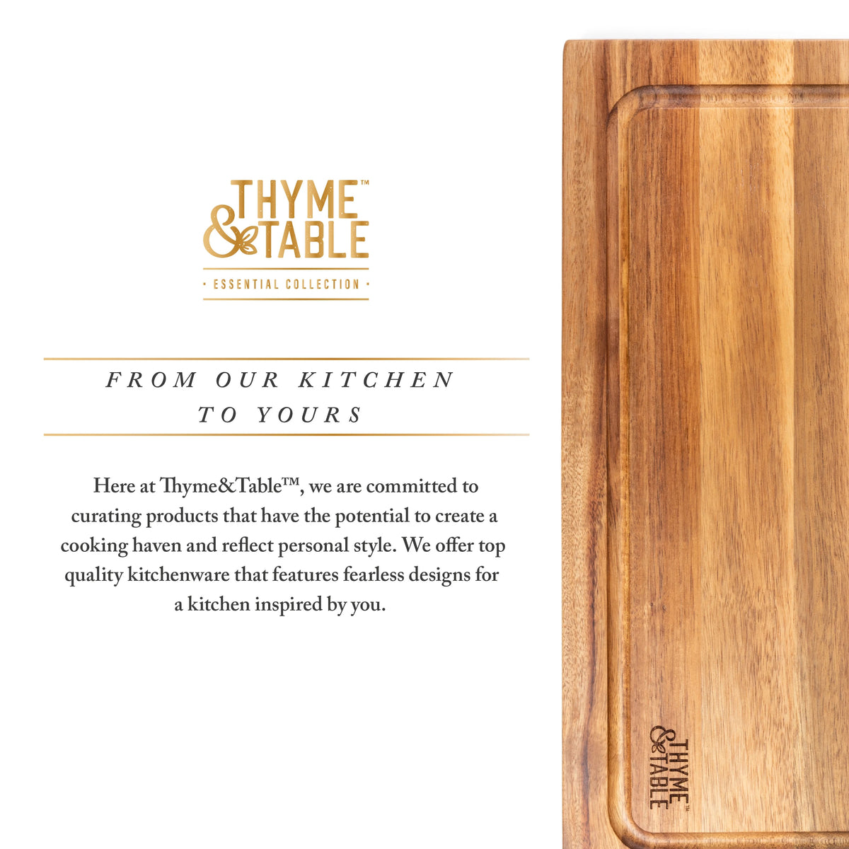 12" x 18" Acacia Wood Cutting Board I722