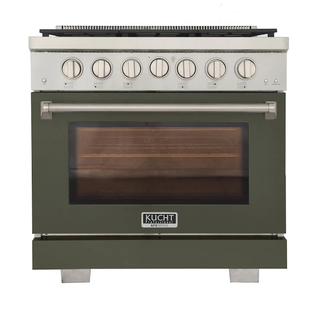 36 5.2 cu. ft. Natural Gas Range in Olive Green R22138