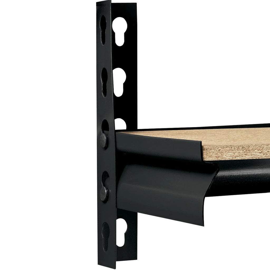 5-Tier Steel Shelving, 4,000 lbs. Total Capacity, Black P93968