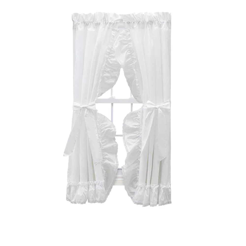 White Rod Pocket Curtain Panel 100" x 63" D30736