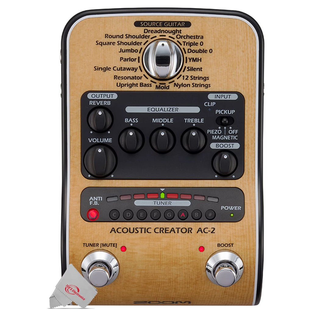 Acoustic Guitar Effects Pedal with Microphone Kit and Cables E497