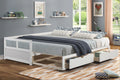 White Solid Pine Wood Twin Daybed with Two Drawers G224313