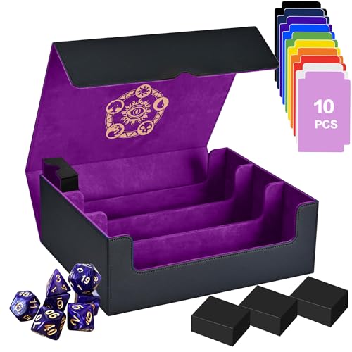Red Trading Card Storage Box with 10 Dividers M7789