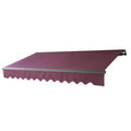 Burgundy Retractable Patio Awning J428