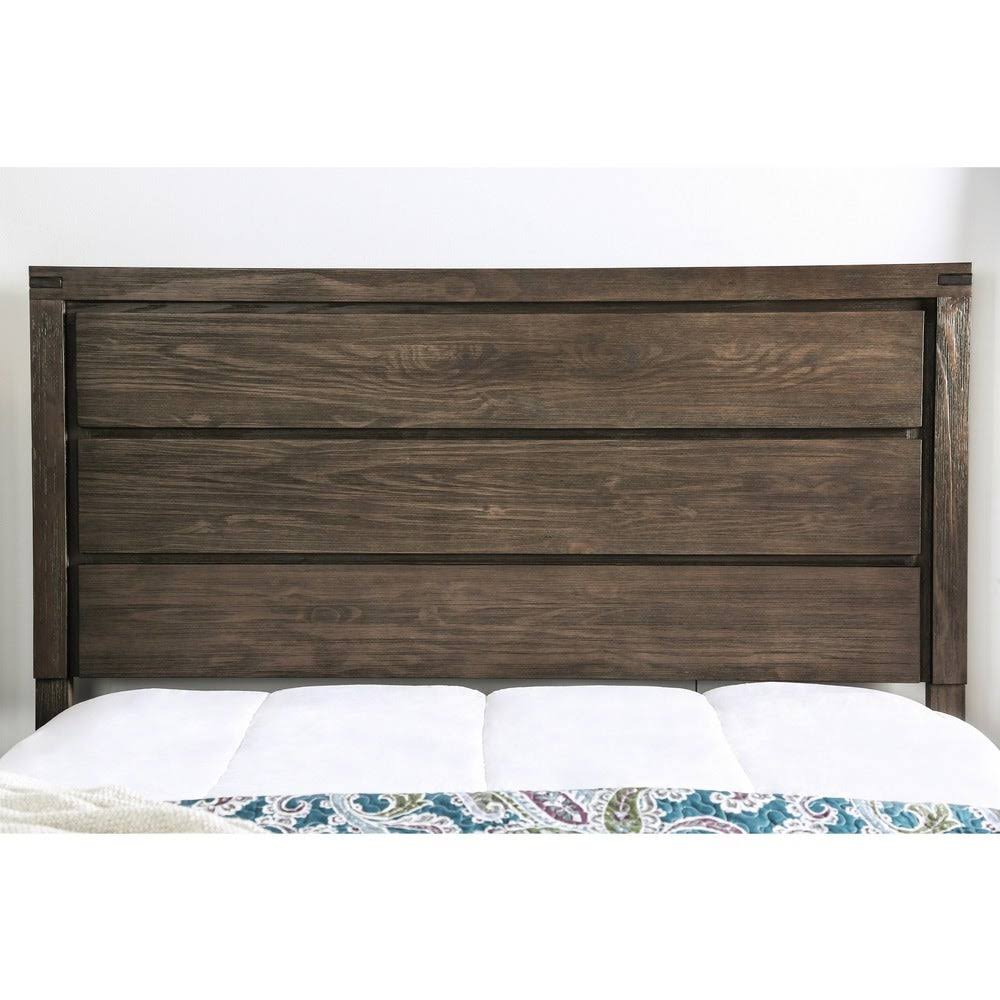 Dark Grey Panel Bed California King T689