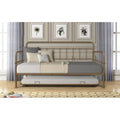 Bronze Metal Frame Daybed With Trundle I3153