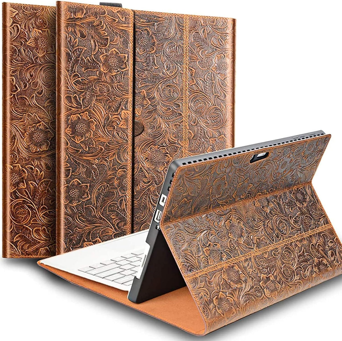 Leather Case for 12.3inch Tablet, Brown Pack of 2 C23635