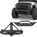 Rear Bumper with Spare Tire Carrier and Front Bumper Combo P254