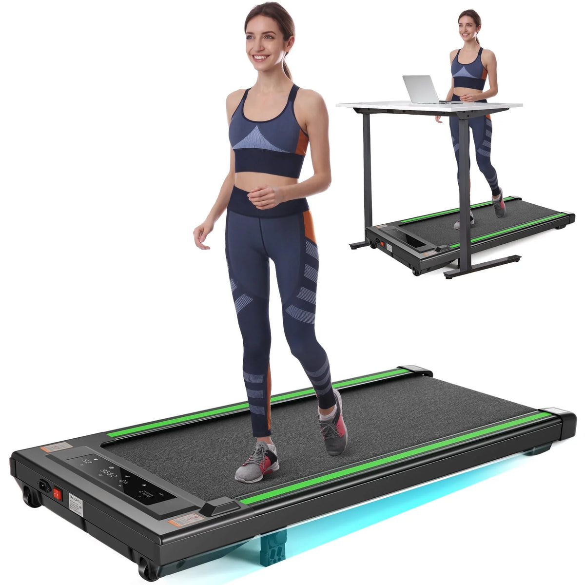 2.5HP Walking Pad Under Desk Treadmill with Remote Control Y334246
