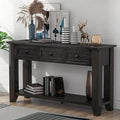 Black Modern Console Table with 3 Drawers and 1 Shelf G689